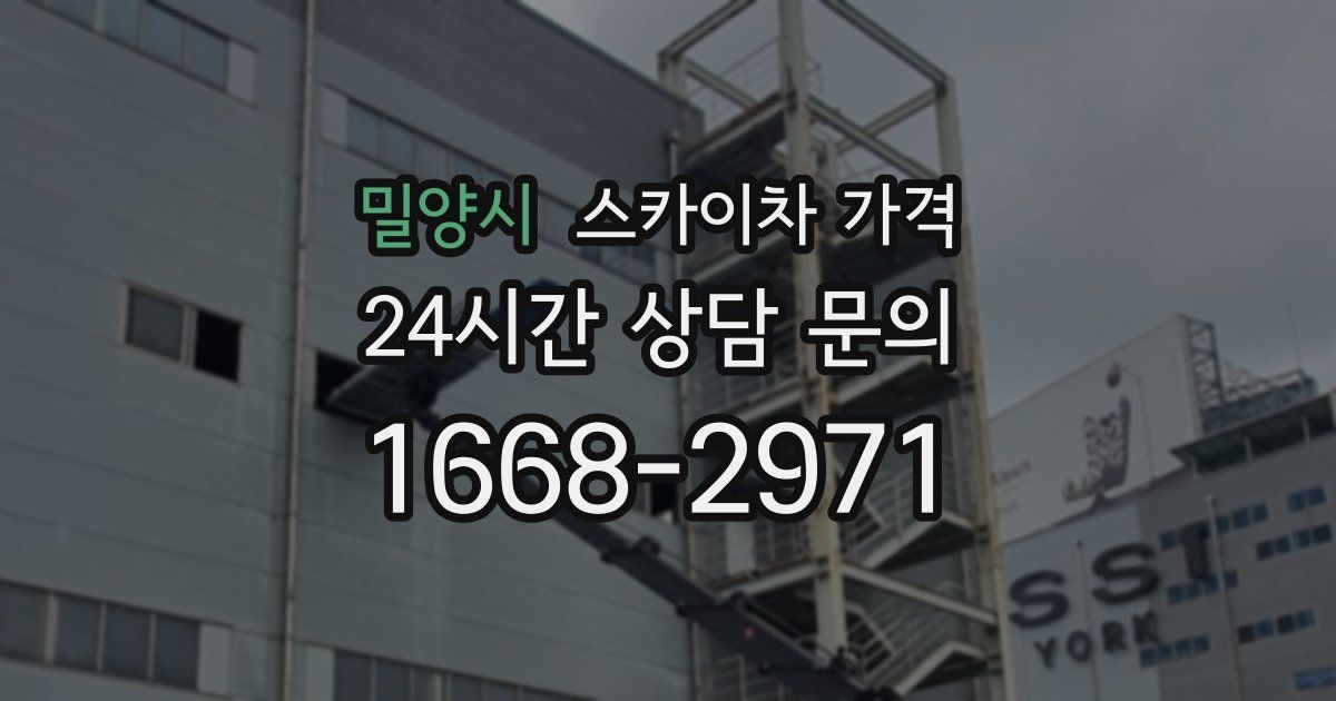 밀양시 스카이차 가격