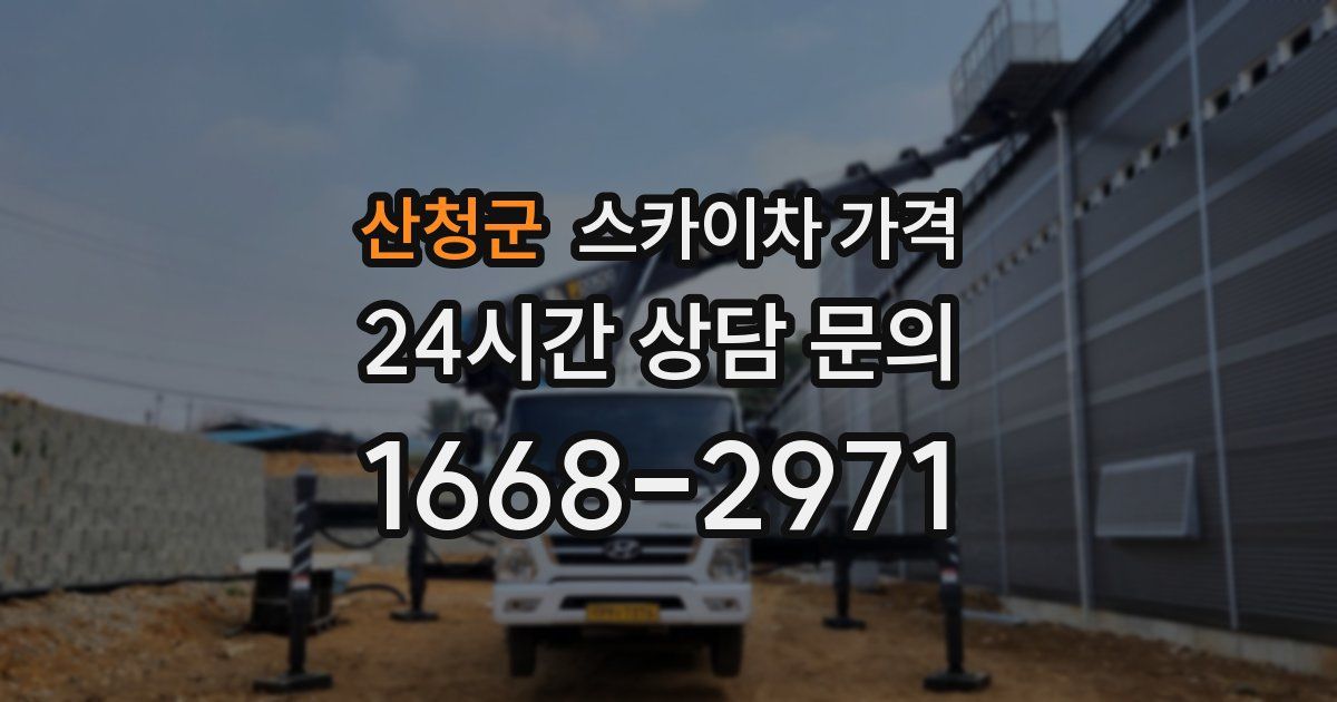 산청군 스카이차 가격