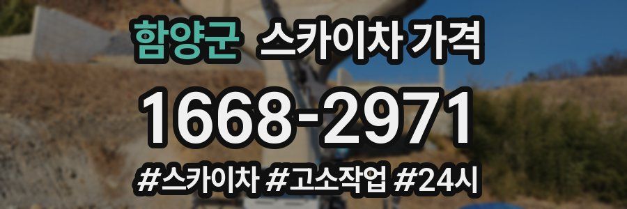 함양군 스카이차 가격