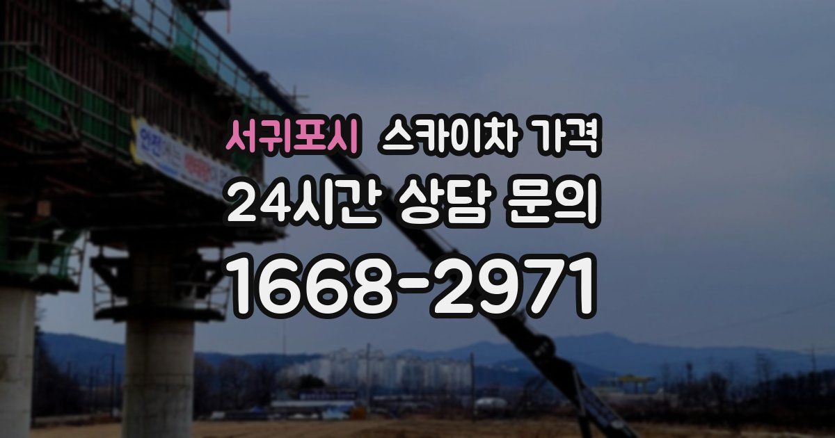 서귀포시 스카이차 가격