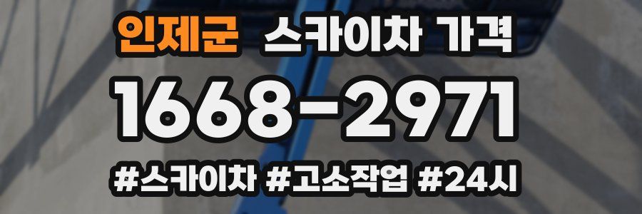 인제군 스카이차 가격