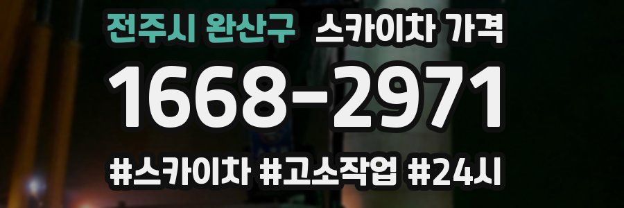 전주시 완산구 스카이차 가격