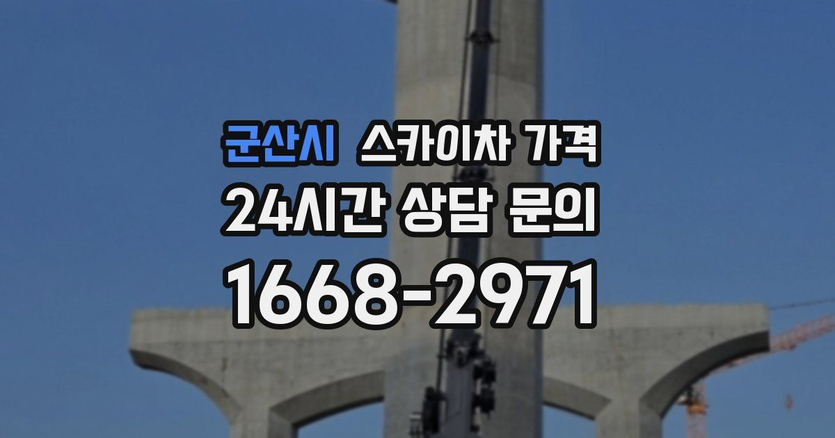 군산시 스카이차 가격
