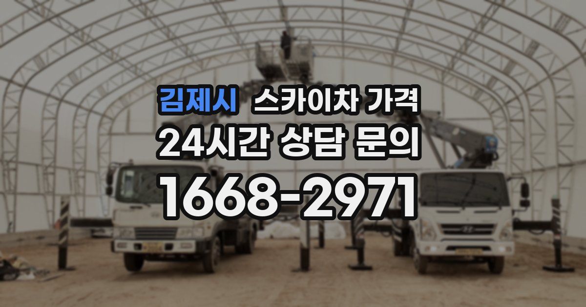 김제시 스카이차 가격