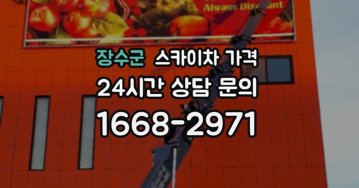 장수군 스카이차 가격