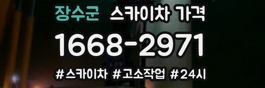 장수군 스카이차 가격