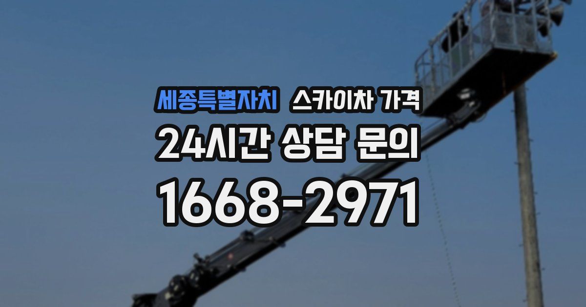 세종특별자치 스카이차 가격