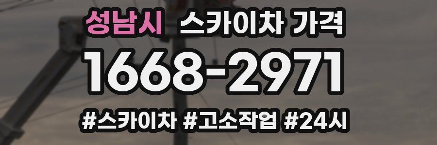 성남시 스카이차 가격