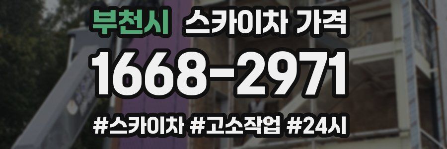 부천시 스카이차 가격