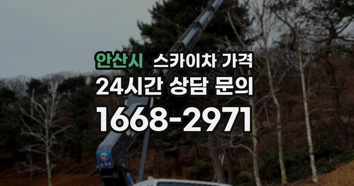 안산시 스카이차 가격