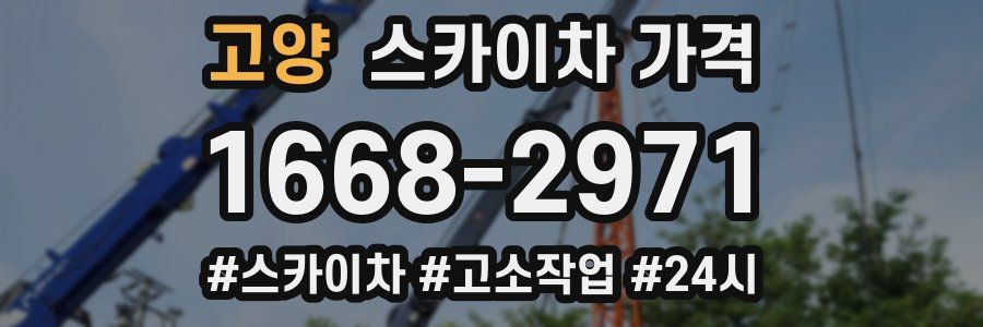 고양 스카이차 가격