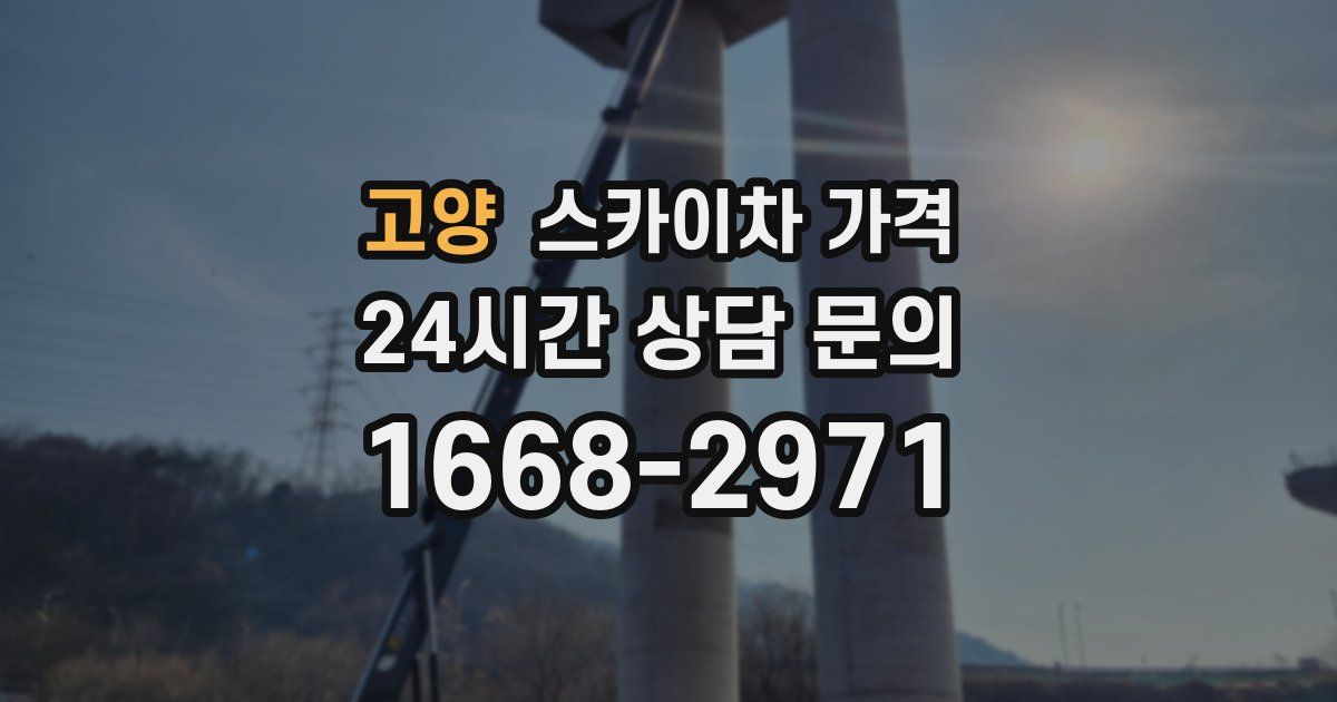 고양 스카이차 가격