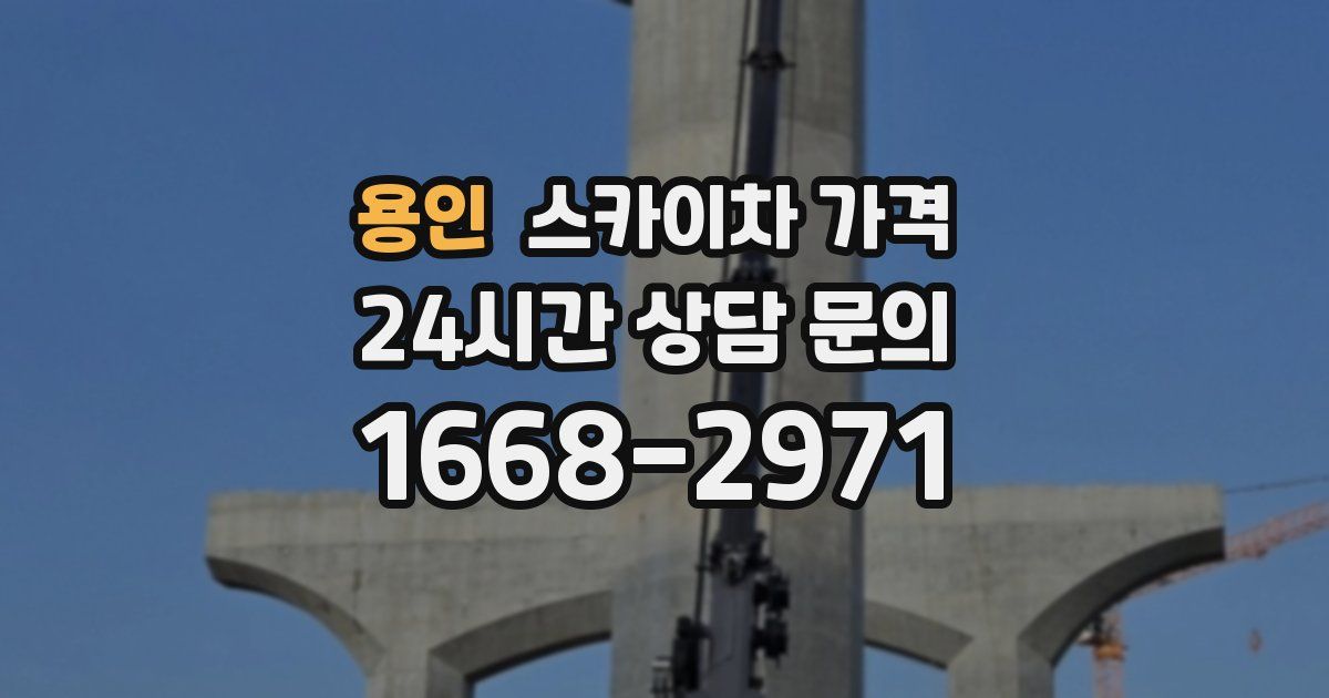 용인 스카이차 가격