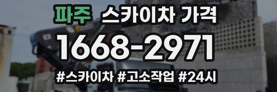 파주 스카이차 가격