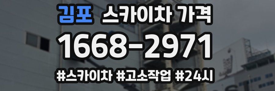 김포 스카이차 가격