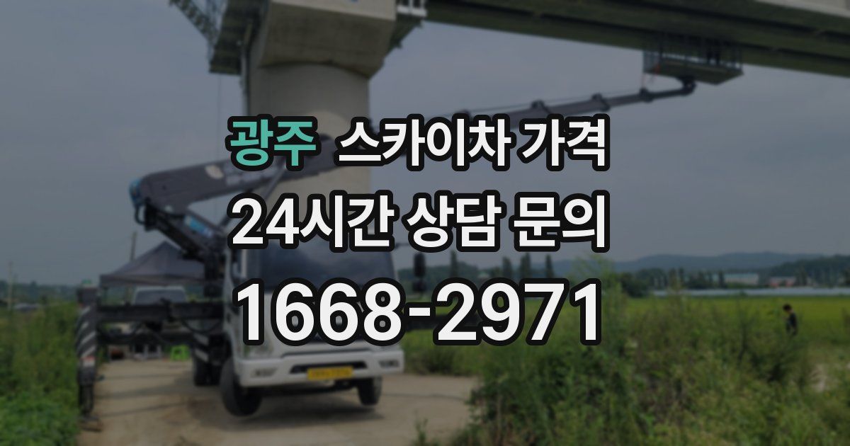 광주 스카이차 가격