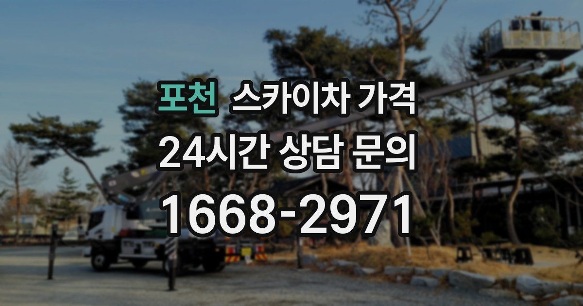 포천 스카이차 가격