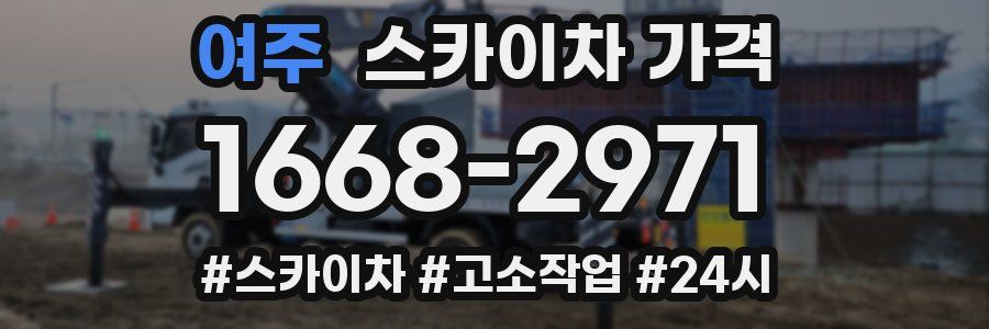 여주 스카이차 가격