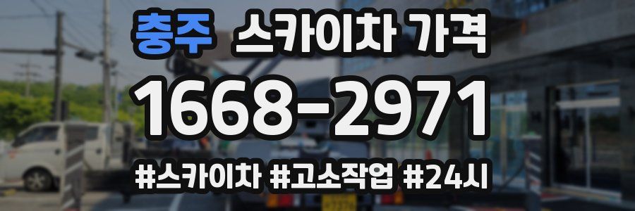 충주 스카이차 가격