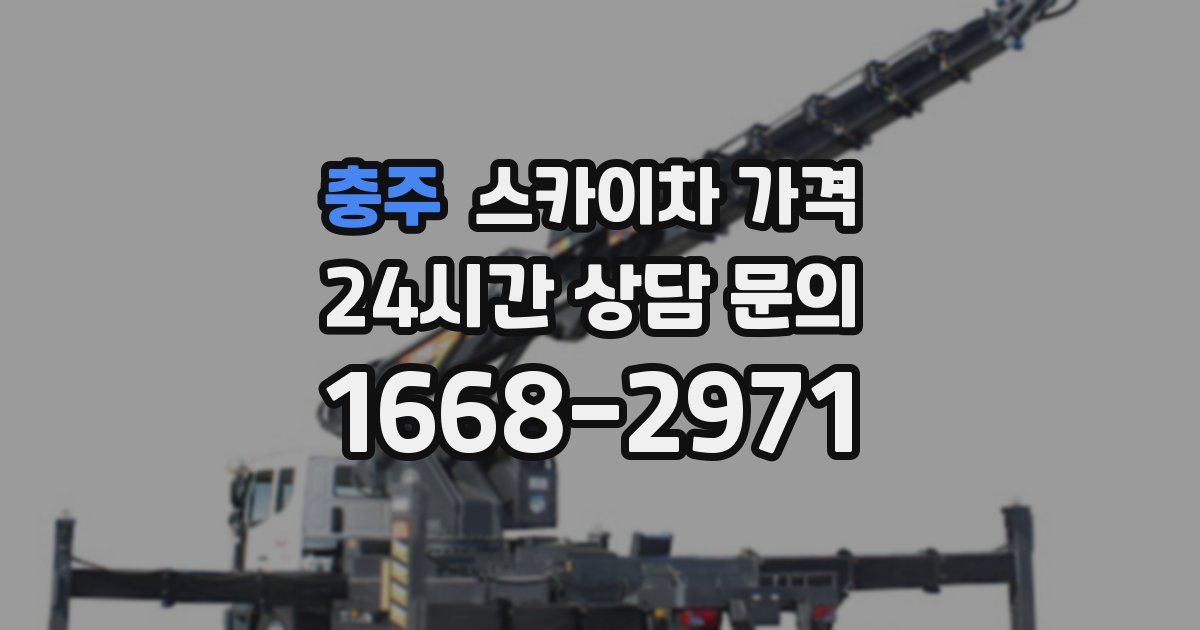 충주 스카이차 가격