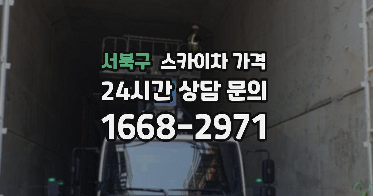 서북구 스카이차 가격