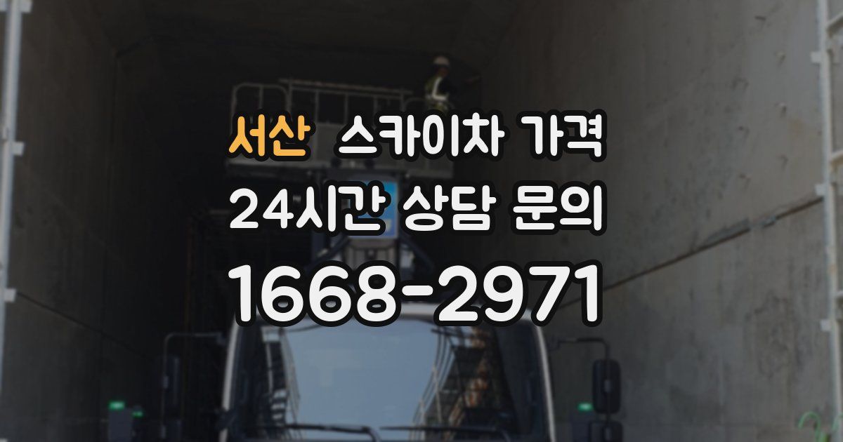 서산 스카이차 가격