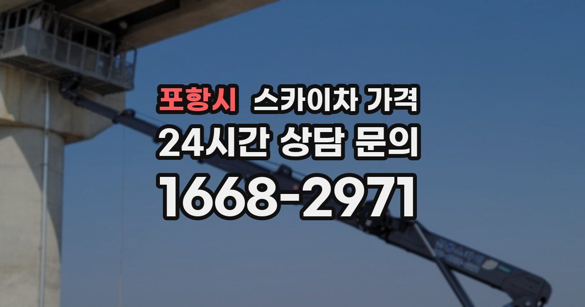 포항시 스카이차 가격