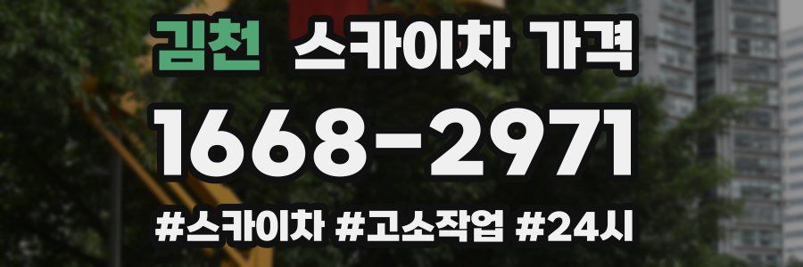 김천 스카이차 가격