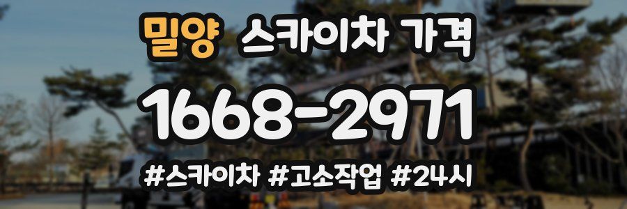 밀양 스카이차 가격