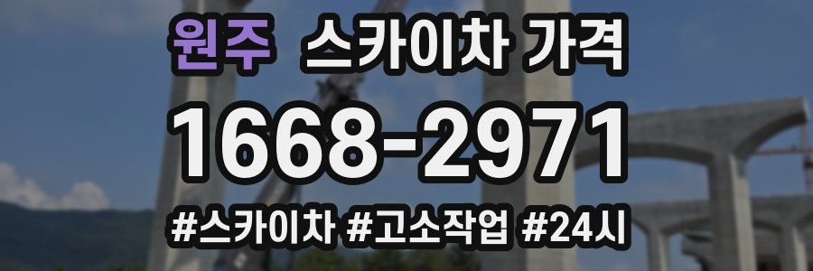 원주 스카이차 가격