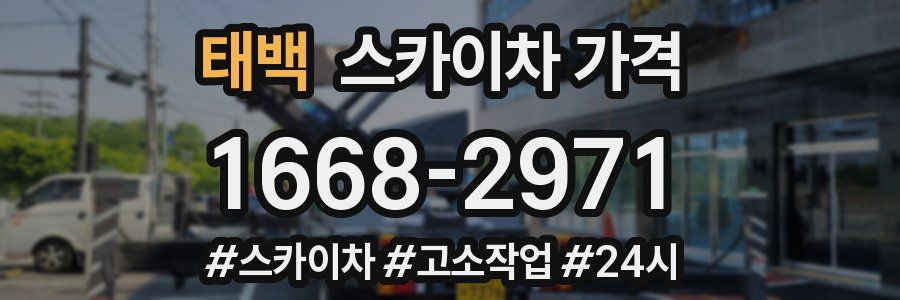 태백 스카이차 가격