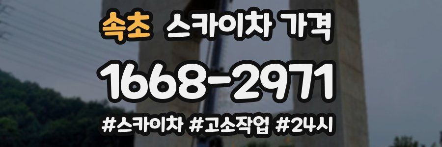 속초 스카이차 가격