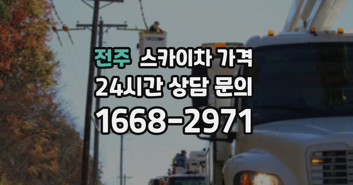 전주 스카이차 가격