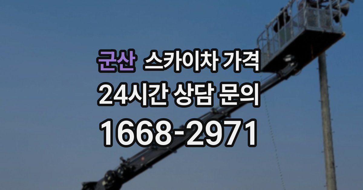 군산 스카이차 가격