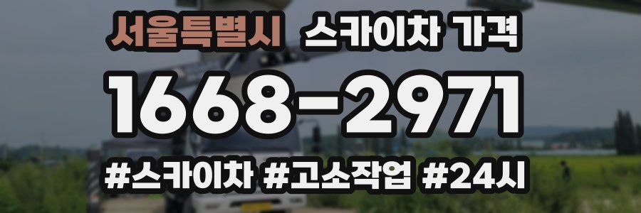 서울특별시 스카이차 가격