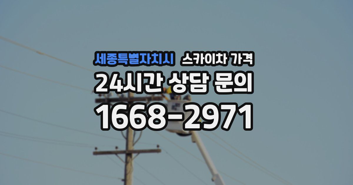 세종특별자치시 스카이차 가격