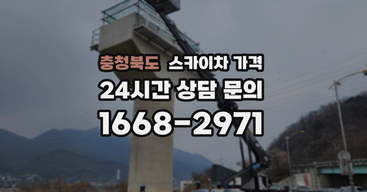 충청북도 스카이차 가격