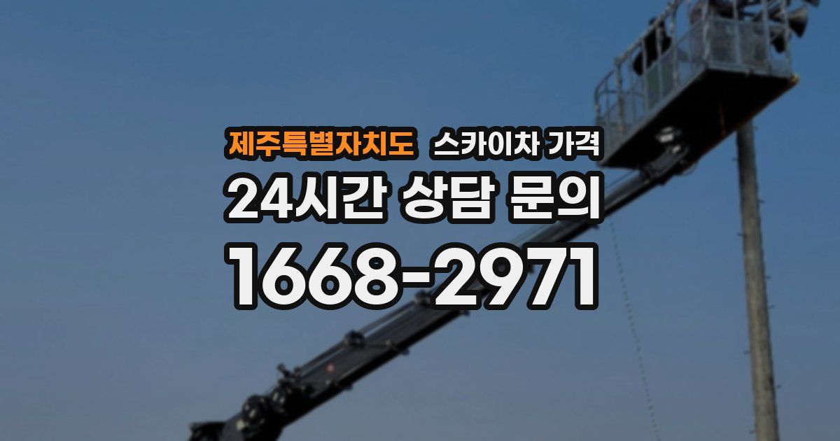 제주특별자치도 스카이차 가격