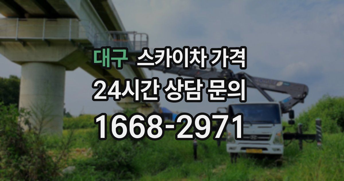 대구 스카이차 가격