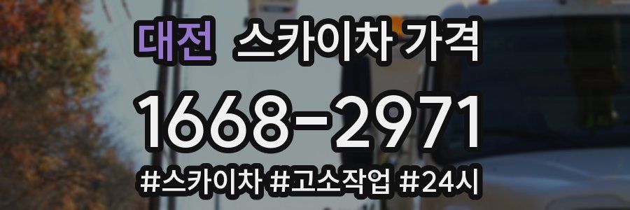 대전 스카이차 가격