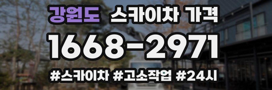 강원도 스카이차 가격