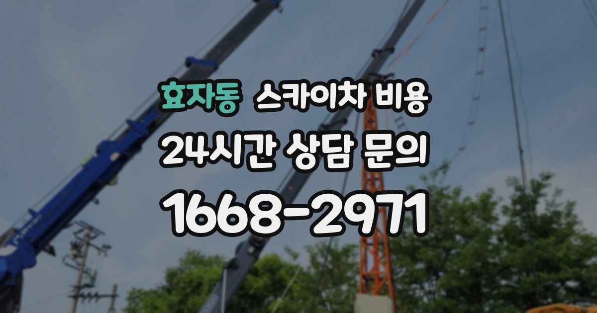 효자동 스카이차 비용