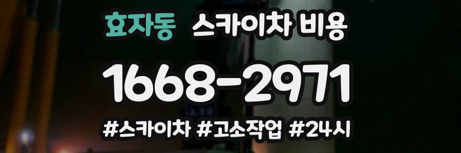 효자동 스카이차 비용