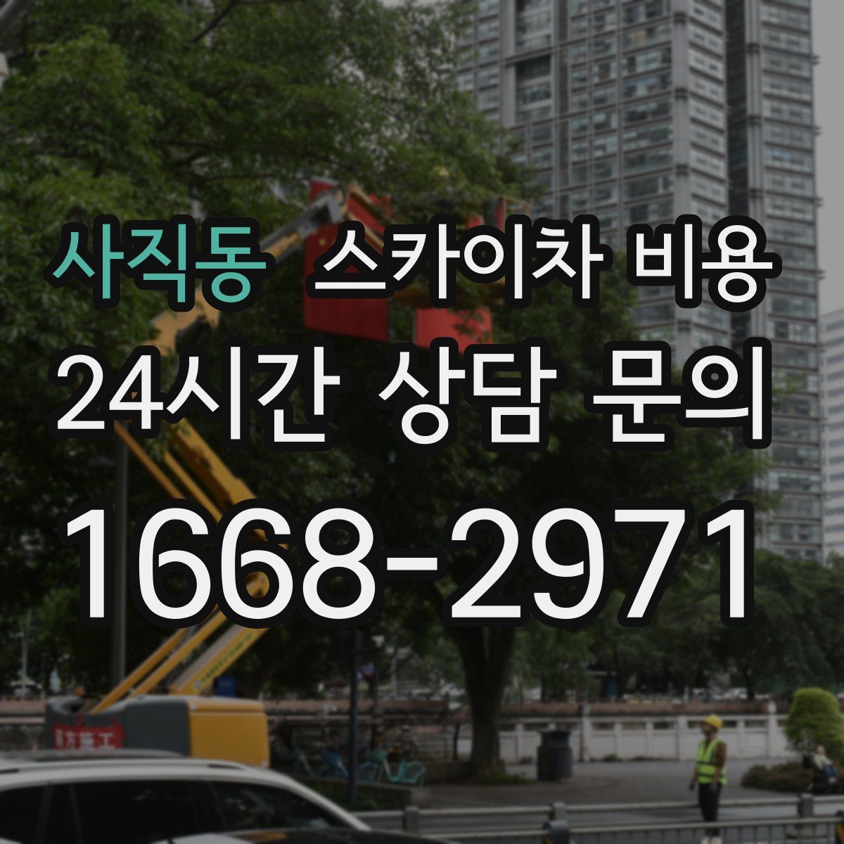 사직동 스카이차 비용