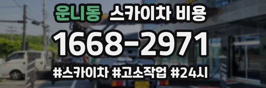 운니동 스카이차 비용