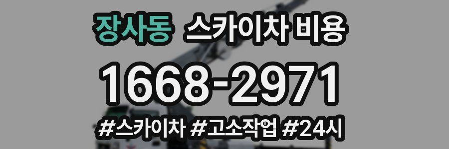 장사동 스카이차 비용