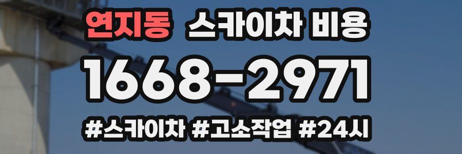 연지동 스카이차 비용