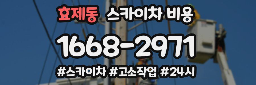 효제동 스카이차 비용