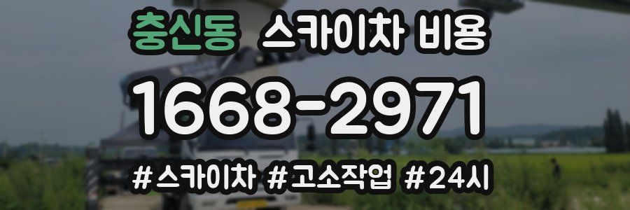 충신동 스카이차 비용