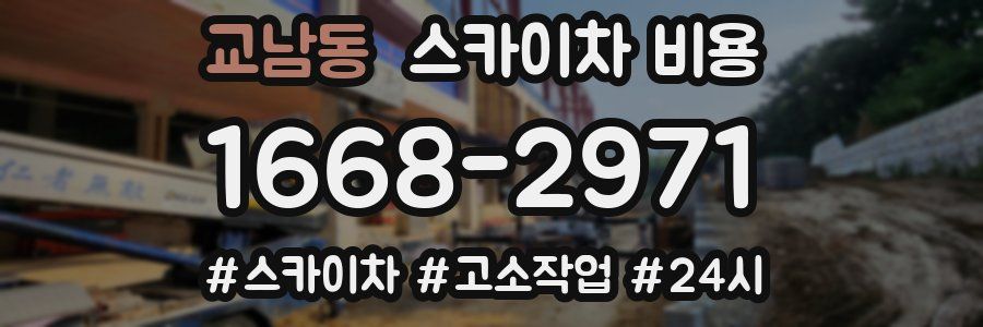 교남동 스카이차 비용